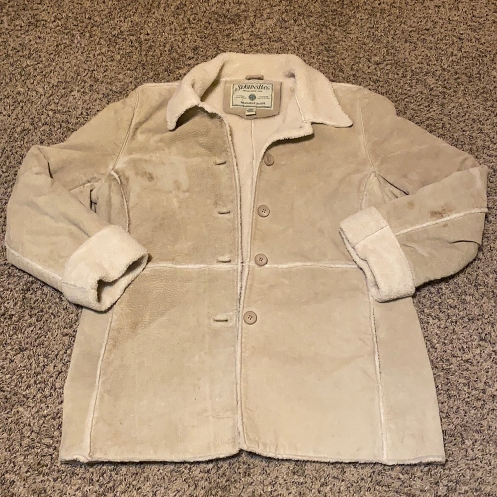Women’s St. John’s Bays washable suede leather jacket